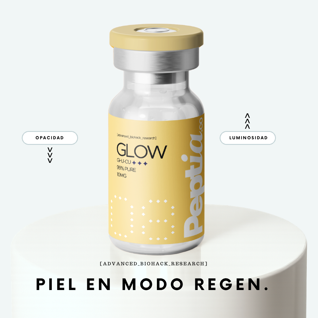 GLOW: galería de producto con fondo mineral suave
